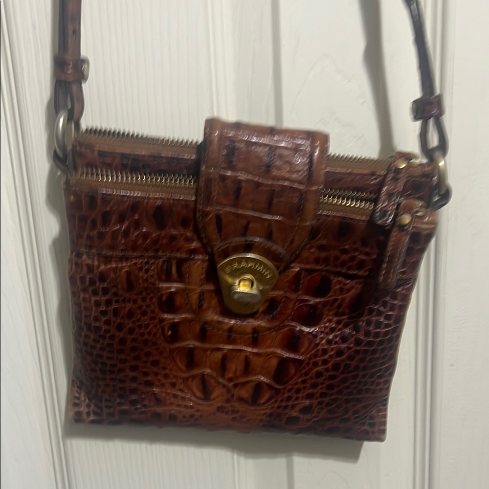 Brahmin Brown Crocodile Embossed Women's Bag